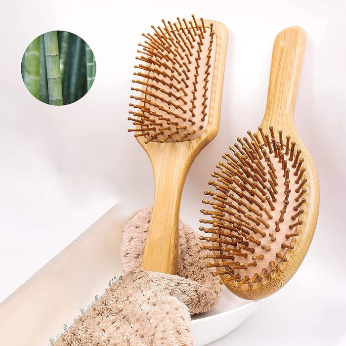 Bamboo paddle brush